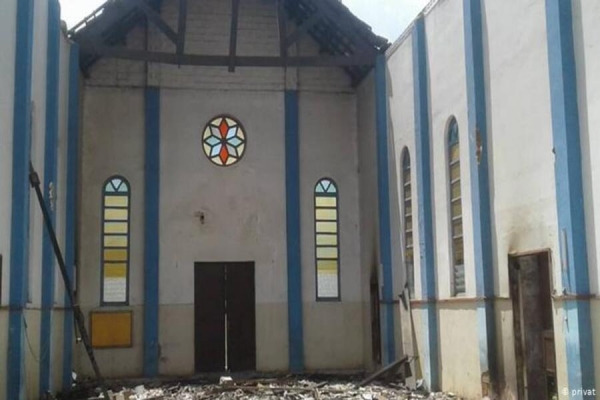 greja destruída em 2020 em Cabo Delgado