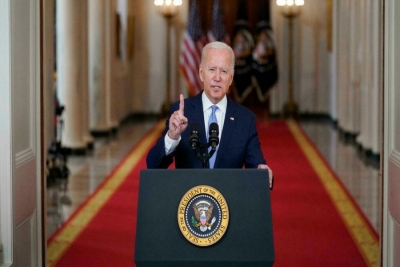 Joe Biden defendeu o seu balanço no Afeganistão num discurso pronunciado neste dia 31 de Agosto de de 2021 na Casa Branca.