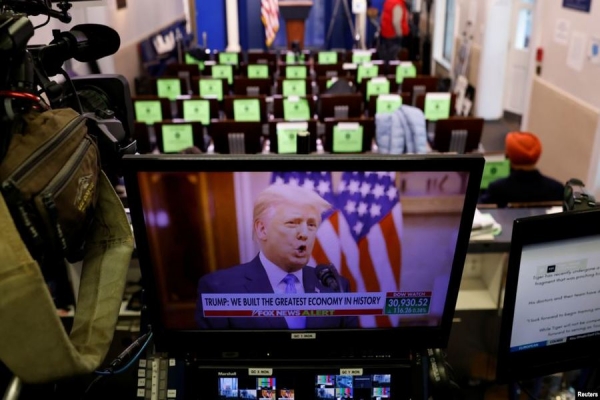 Donald Trump faz discurso virtual de despedida na Casa Branca