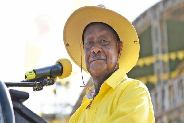 O Presidente de Uganda, Yoweri Museveni.