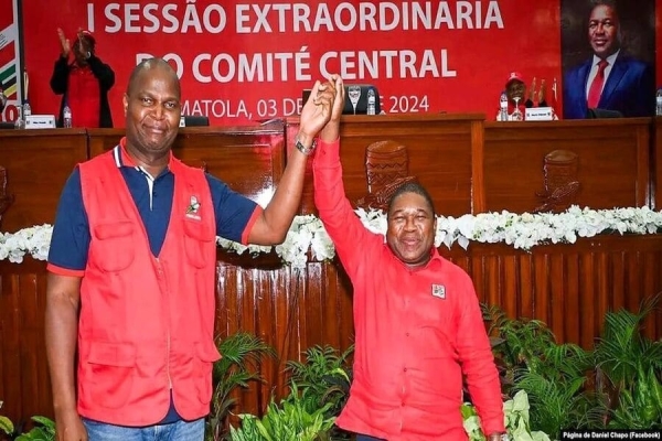 Candidato da Frelimo Daniel Chapo, e o Presidente da República Filipe Nyusi.