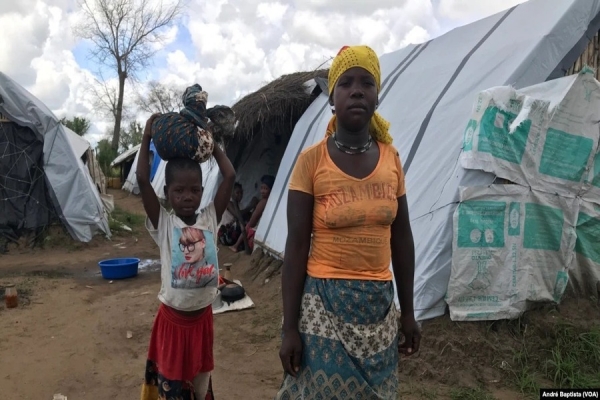 Metuge: Campo de deslocados do centro agrário de Napala, onde estão alguns deslocados da insurgência em Cabo Delgado. Moçambique