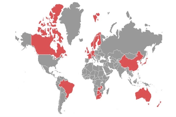 Países que detectaram 501.V2 casos