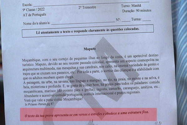 Detectados erros em provas finais na Cidade de Maputo e província da Zambézia