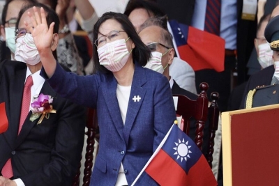 Tsai Ing-wen estava falando nas celebrações do Dia Nacional de Taiwan na capital Taipei