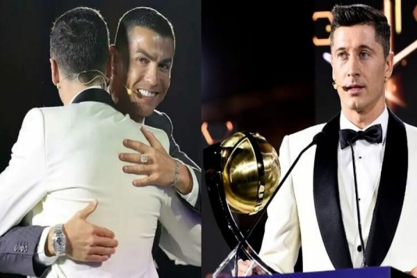 Ronaldo ofereceu prémio dos Globe Soccer Awards a Lewandowski