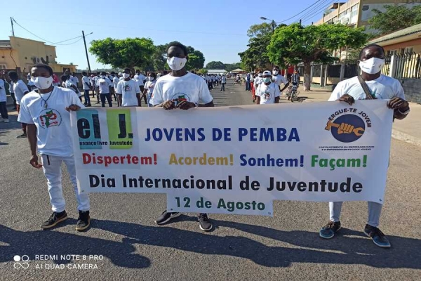 Cabo Delgado: Mais de 500 jovens marcharam no Dia Internacional da Juventude