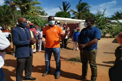 Presidente do Municipio de Pemba, Florete Simba Motarua e o Delegado da EDM de Pemba