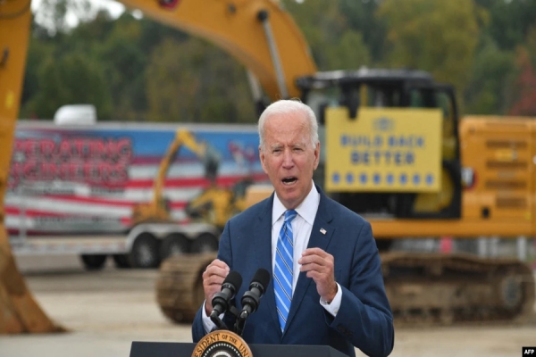 Joe Biden fala sobre seu plano de infraestruturas em Michigan, 5 de Outubro de 2021