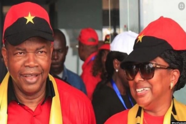 oão Lourenço e Ana Dias Lourenço, numa actividade do MPLA em Luanda